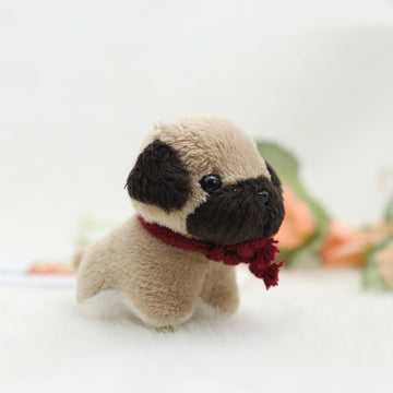 Plush Dog Bag Charm, Stuffed Animal Keychain